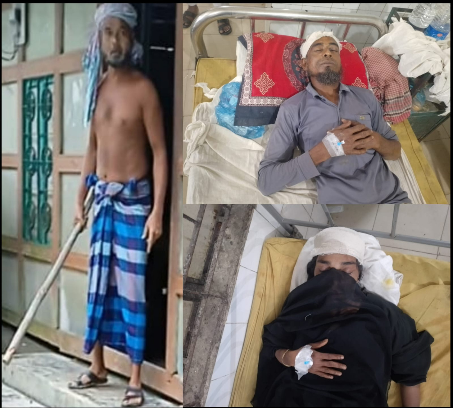 লালমোহনে নিজের জমি ভোগ দখল করতে গিয়ে সন্ত্রাসী হামলায় আহত দিনমজুর